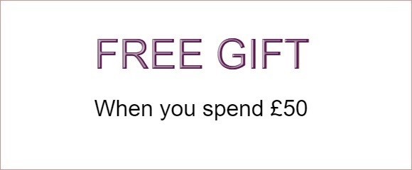 Free gift when you spend £50